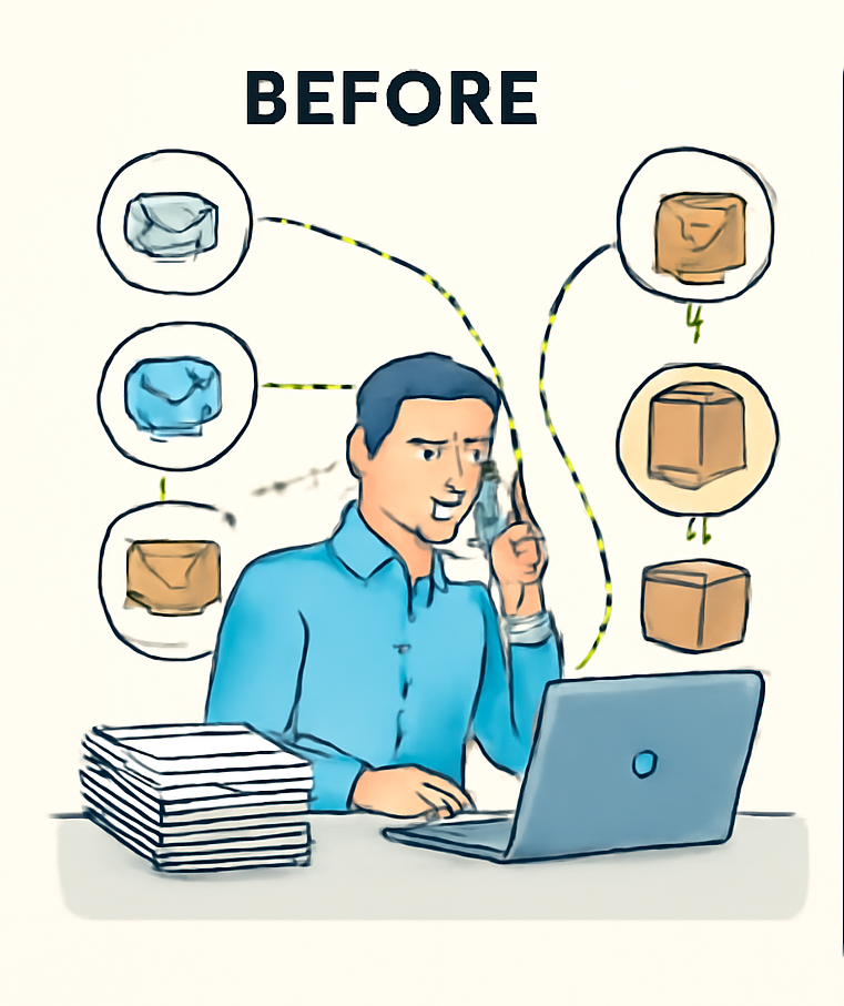 Manual dropshipping